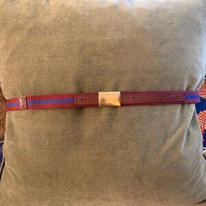 J.Crew woven belt with brass buckle - EUC